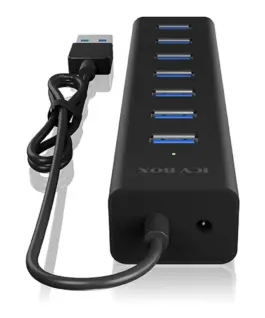 Alternative view of IcyBox ICY BOX IB-HUB1700-U3 7-Port USB HUB+powerada