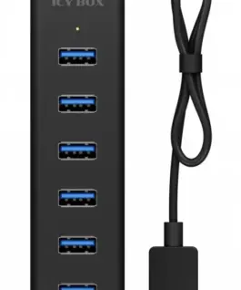 IcyBox ICY BOX IB-HUB1700-U3 7-Port USB HUB+powerada