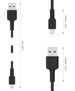 Alternative view of AUKEY AUKEY CB-AL05 черен ult rafast Nylon Lightning