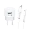 USAMS зарядно t20 2XUSB 21A USB-C кабел Round