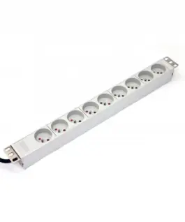 Alternative view of Digitus 1U aluminum PDU rackmoun table 16A 9x outlet