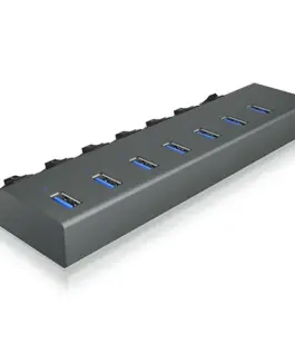 Alternative view of IcyBox ICY BOX IB-HUB1701-C3 7xUSB Type-A, On-Off,al