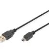Digitus кабел за връзка USB A / miniUSB B M/M 1 m черен