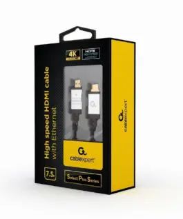 Gembird кабел HDMI high speed with ethernet Select Plus 7.5m