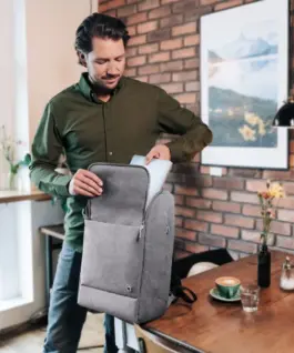 DICOTA Лаптоп раница13-15.6 inch Eco Motion, сив - Image 4