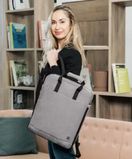 DICOTA Лаптоп bag 13-15.6 inch Eco Tote Bag Motion, сив - Image 5