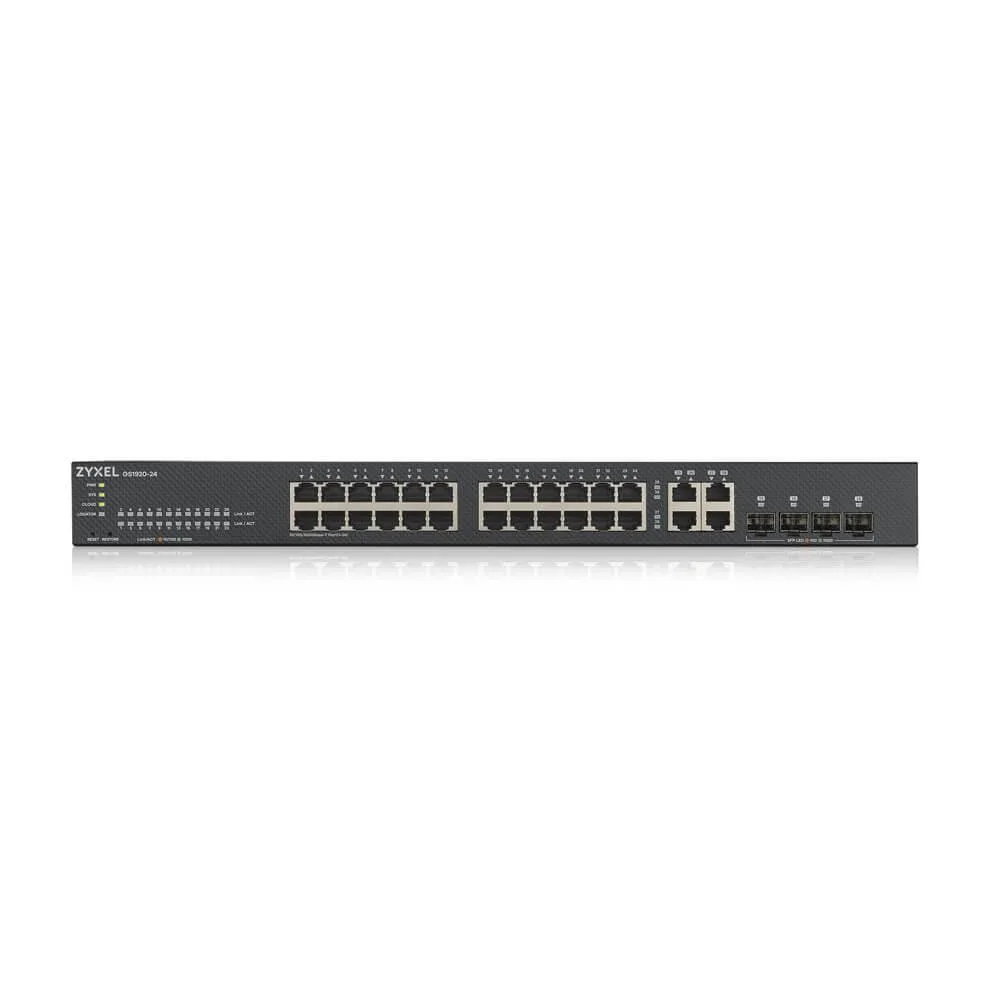 Суич ZYXEL GS1920-24V2, 24 портов Gigabit Smart-Managed,Fanless, за монтаж в шкаф - Image 2