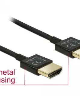 Alternative view of Кабел Delock  HDMI-A мъжко - HDMI-A мъжко,18 Gbit/s, 4K, 1 м, Черен
