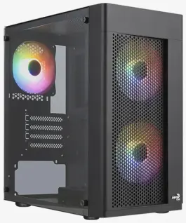 Alternative view of AeroCool кутия за компютър Hexform TG FRGB USB 3.0 Mini Tower черен