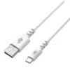 TB кабел USB-USB C 2m silicone бял Quick Charge