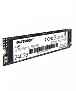 Patriot SSD drive P310 240GB M.2 2280 1700/1000 PCIe NVMe Gen3 x 4