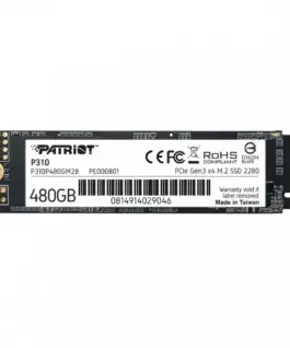 Patriot SSD drive P310 480GB M.2 2280 1700/1500 PCIe NVMe Gen3 x 4
