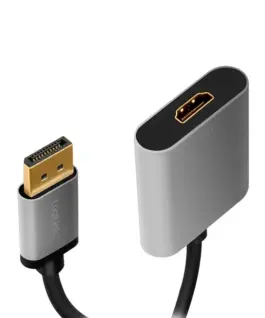 Alternative view of LogiLink Displayport to HDMI adap ter, 4K 60hz, alu, 0.15