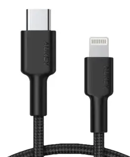 AUKEY кабел CB-CL02 черен nylon Lightning-USB C | USB Power Delivery USB-PD | certificate MFi