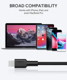 AUKEY кабел CB-CL02 черен nylon Lightning-USB C | USB Power Delivery USB-PD | certificate MFi