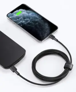 AUKEY кабел CB-CL03 черен nylon Lightning-USB C | 2m | USB Power Delivery USB-PD | certificate MFi