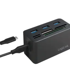 Alternative view of LogiLink USB3.2 Gen 1 docking sta tion, 8-port, mini,blac
