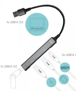 i-tec Hub USB 3.0 1x USB 3.0 + 3x USB 2.0