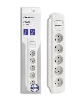 Qoltec Power strip 5 sockets 1.8m бял