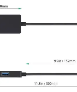 Alternative view of AUKEY AUKEY CB-C64 HUB USB-C Ultra Slim 4in1 4xUSB 3