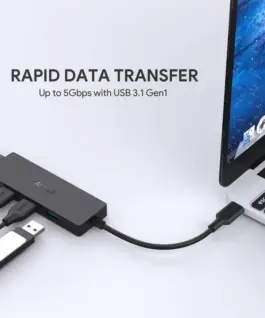AUKEY AUKEY CB-C64 HUB USB-C Ultra Slim 4in1 4xUSB 3 - Image 5