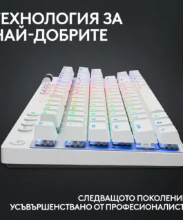 Геймърска механична клавиатура Logitech G Pro X TKL White -
