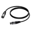 PROCAB кабел XLR MALE-XLR FEMALE 0.5 M