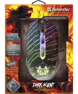 Defender WIчервен GAMING мишка DARK AGENT GM-590L