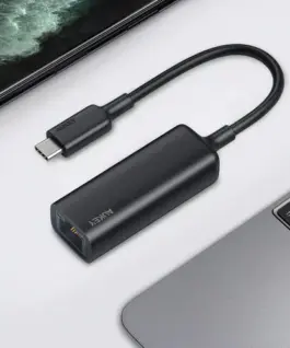 Alternative view of AUKEY Ethernet адаптер CB-A30 Aluminium Gigabit 10/100/1000 Mbps RJ45 | 1 Gb/s | USB 3.0 Typ C | diody LED