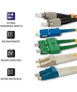 Qoltec Patchcord Fiber LC / UPC-LC / UPC | MM | 50/125 | OM3 | 1m