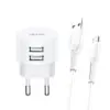 USAMS зарядно T20 2xUSB 21A microUSB