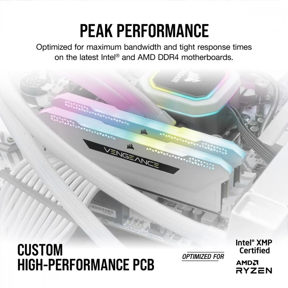 Corsair памет DDR4 Vengeance RGB PRO SL 32GB/3200(2*16GB) бял - Image 5