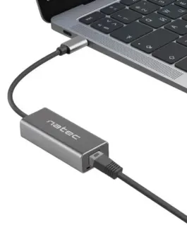 Natec Ethernet адаптер USB-C 3.1 – RJ-45 1Gb кабел