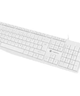 Alternative view of Natec Keyboard Nautilus US slim бял