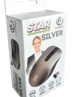 Rebeltec Optical wireless мишка STAR 800/1000/1600 DPI silver - Image 3