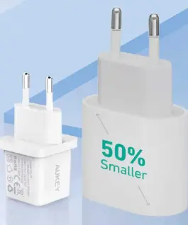 AUKEY Mini зарядно PA-F5 OEM бял 1xUSB-C 20W PD Power Delivery