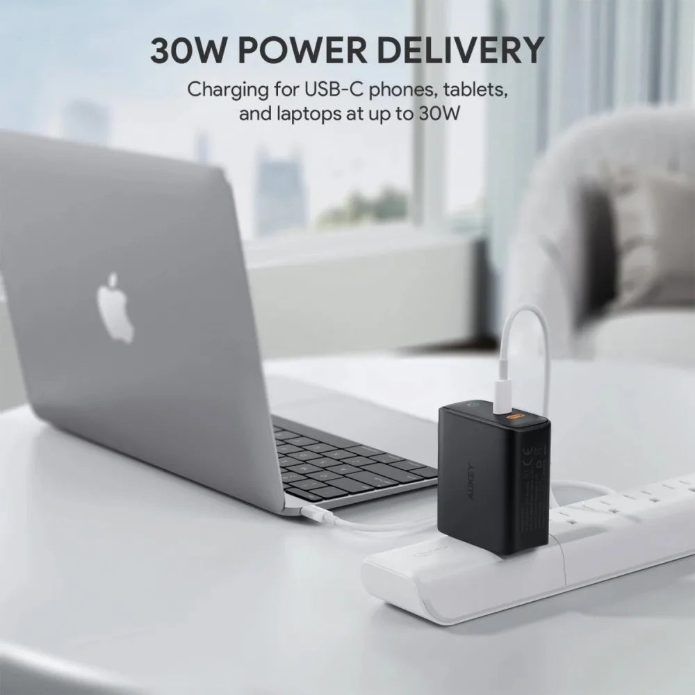 AUKEY AUKEY PA-D2 Wall Charge r 2xUSB-C PD Power Deli - Image 3