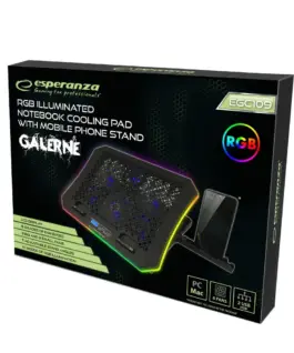 Alternative view of Esperanza Illuminated gaming cooling pad RGB Galerne