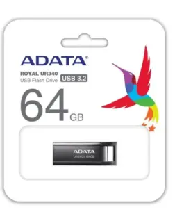 Adata Pendrive UR340 64GB USB3.2 Gen1 черен