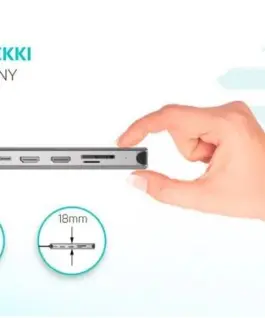 Alternative view of i-tec Docking Station USB 3.0/USB-C/Thunderbolt 3x Display Metal Nano Dock LAN +Power Delivery 100W