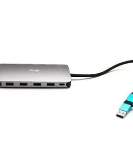 i-tec Docking Station USB 3.0/USB-C/Thunderbolt 3x Display Metal Nano Dock LAN +Power Delivery 100W