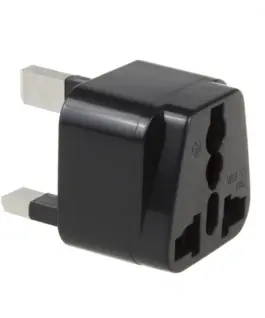 Maclean адаптер EU socket for UK MCE154 plug черен