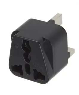 Alternative view of Maclean адаптер EU socket for UK MCE154 plug черен