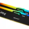 Kingston памет DDR5 Fury Beast RGB 32GB(2*16GB)/5600 CL36 черен EXPO