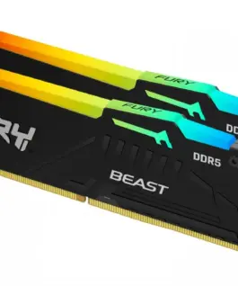 Kingston памет DDR5 Fury Beast RGB 32GB(2*16GB)/5600 CL36 черен EXPO