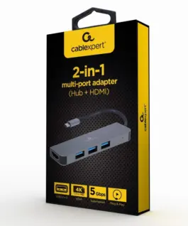 Alternative view of Gembird USB-C HDMI Hub 3xUSB 3. 0