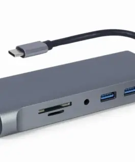 Gembird USB-C Hub USB-C PD GbE VGA HDMI 3xUSB 3.1 card