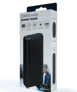 Gembird външна батерия 20 000 mAh черен
