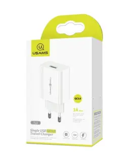Alternative view of USAMS зарядно T22 18W QC 3.0 с USB-C кабел