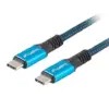 Lanberg кабел USB-C M/M USB4 1.2m 100W 8K 60HZ черен-blue